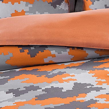 Mizone Lance Full/Queen Comforter Set in Orange. View a larger version of this product image.