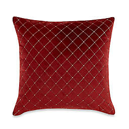 MYOP Quilted Diamond Square Throw Pillow Cover in Red