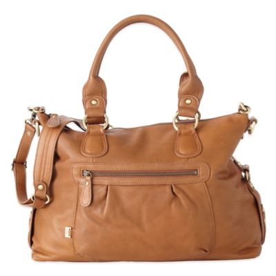 tan leather slouch bag