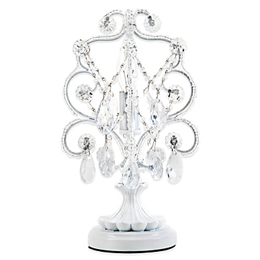 Tadpoles&trade; by Sleeping Partners Mini Chandelier Table Lamp in White Diamond. View a larger version of this product image.