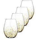 Alternate image 2 for Fitz and Floyd&reg; Luster Stemless Wine Glasses in Gold (Set of 4)