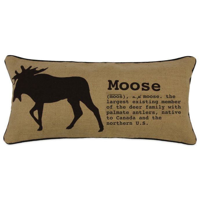 Lamington Moose Boudoir Throw Pillow in Taupe Bed Bath and Beyond Canada