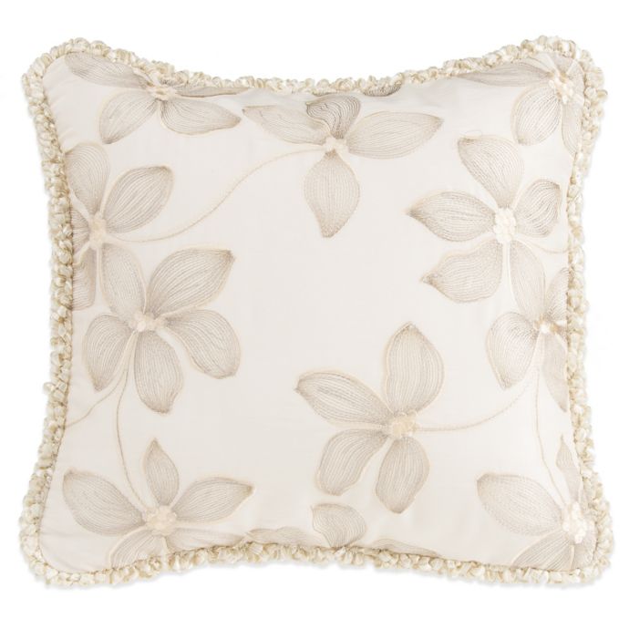 Glenna Jean Florence Embroidered Floral Throw Pillow | Bed ...