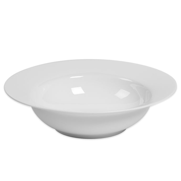 Tabletops Unlimited® Bone China Rimmed Soup Bowl in White Bed Bath
