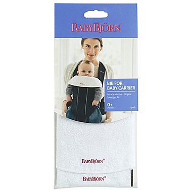 BABYBJORN&reg; Bib For Baby Carrier in White (2-Pack). View a larger version of this product image.