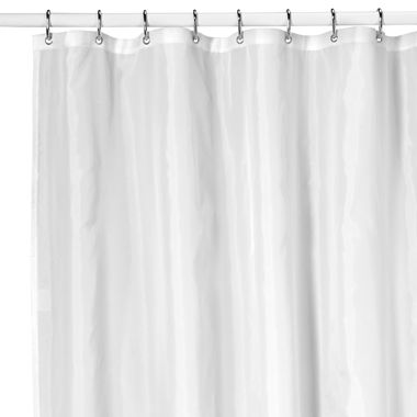 Ultimate White Nylon Shower Curtain 