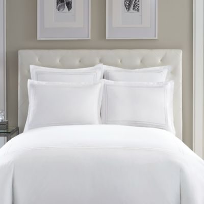 Wamsutta&reg; Baratta Stitch Cotton Standard Pillow Sham in White