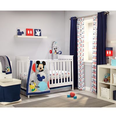 mickey mouse cot bumper set