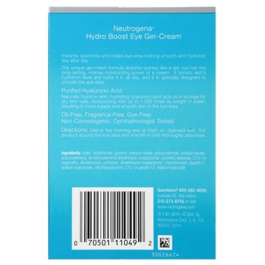 Neutrogena&reg; .5 oz. Hydro Boost Gel Eye Cream. View a larger version of this product image.