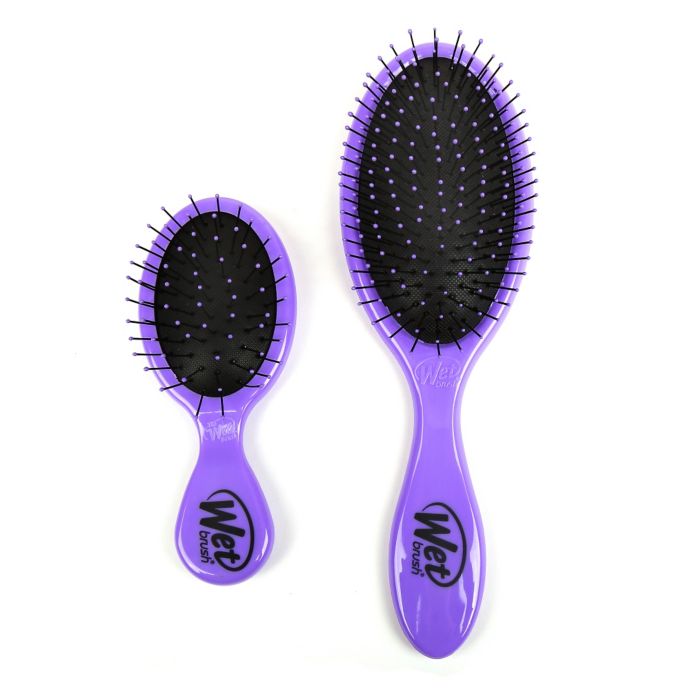 JD Duet Wet Brush Mini Pocket Squirt Detangling Hair Brush Set