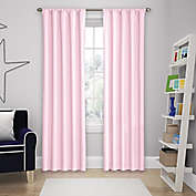 Eclipse Microfiber Rod Pocket 63-Inch Room Darkening Window Curtain Panel in Pink (Single)