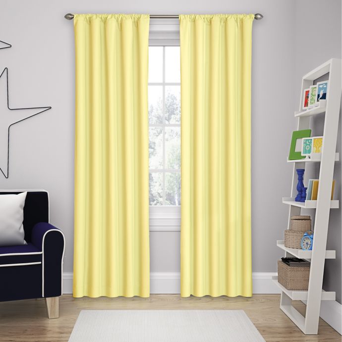 Eclipse Microfiber Rod Pocket Room Darkening Window Curtain Panel
