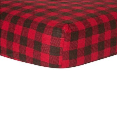 red plaid crib sheet