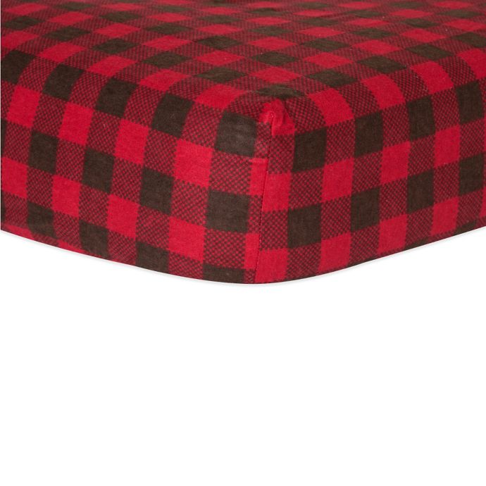 Trend Lab Northwoods Fitted Flannel Crib Sheet In Buffalo Check