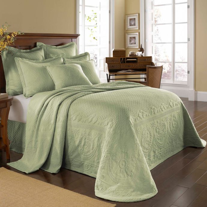 King Charles Matelasse Bedspread In Sage Bed Bath And Beyond Canada