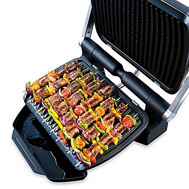 T-Fal&reg; OptiGrill+&trade; Stainless Steel Indoor Electric Grill. View a larger version of this product image.