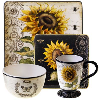 sunflower dinnerware