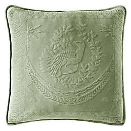 Historic Charleston Collection Matelassé 20-Inch Square Throw Pillow in Sage
