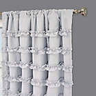 Alternate image 1 for Eclipse Ruffle Batiste Rod Pocket 63-Inch Room Darkening Curtain Panel in White (Single)