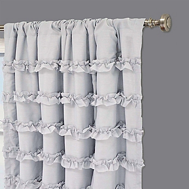 Eclipse Ruffle Batiste Rod Pocket 63-Inch Room Darkening Curtain Panel in White (Single). View a larger version of this product image.