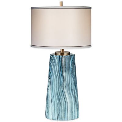 Amador Table Lamp in Natural with Satin Shade