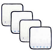 Just Born&reg; Whale/Anchor  4-Pack Washcloths in White/Navy