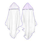 Alternate image 0 for Just Born&reg; Tiki and Emma 2-Pack Hooded Towels in White/Lilac