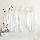 Alternate image 1 for Just Born&reg; Tiki and Emma 2-Pack Hooded Towels in White/Lilac