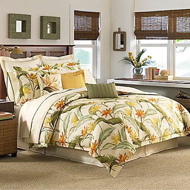 Tommy Bahama&reg; Birds of Paradise Queen Comforter Set in Coconut. View a larger version of this product image.