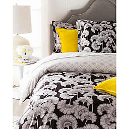 Surya Florence Broadhurst Japanese Floral European Pillow Sham in Black/White