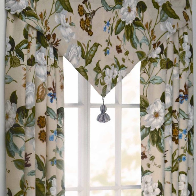 Williamsburg Garden Images Window Curtain Panel And Valance In