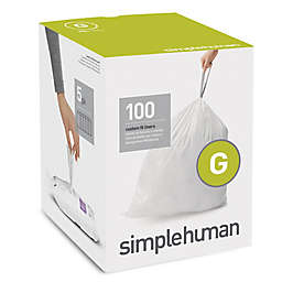 simplehuman® Code G 100-Pack 30-Liter Custom-Fit Liners in White