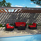 Alternate image 0 for Modway Camfora 5-Piece Wicker Patio Conversation Set in Red