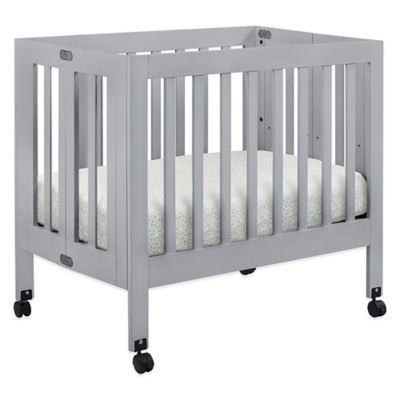 babyletto origami mini crib grey