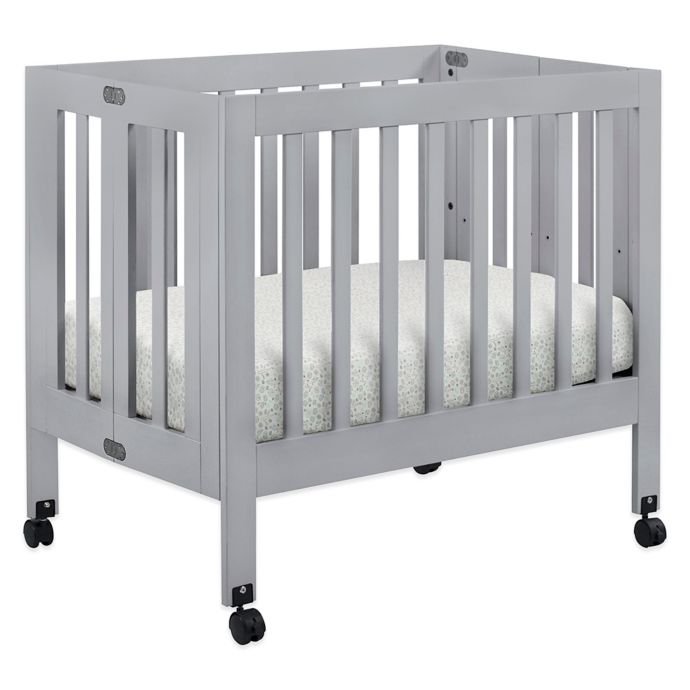 Babyletto Origami Mini Crib In Grey Bed Bath Beyond