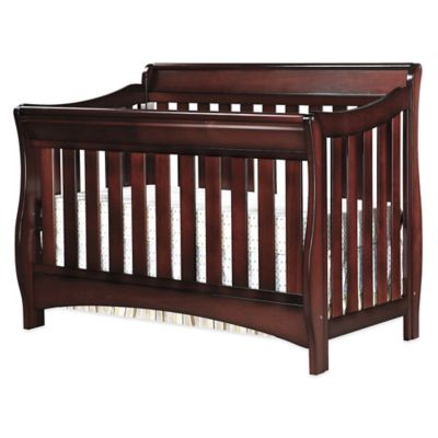 cherry wood sleigh crib