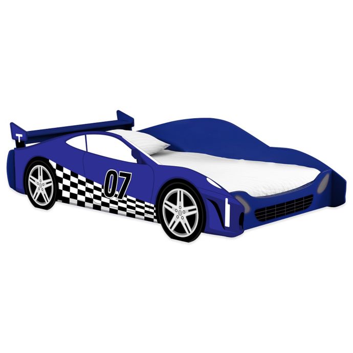 Legare® Blue Racer Car Twin Bed in Blue | buybuy BABY