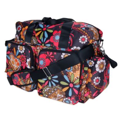 floral duffle bags