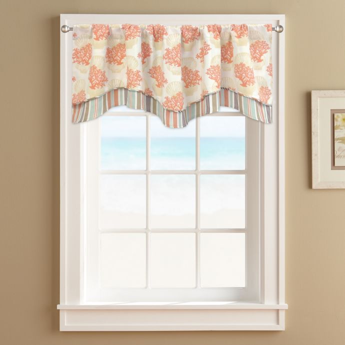 coral window sheers