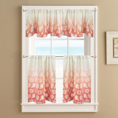 Seascape Lined Window Curtain Tier Pair Bed Bath Beyond