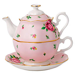 Royal Albert New Country Roses 3-Piece Tea Party For One Set in Pink