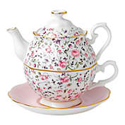 Royal Albert New Country Roses 3-Piece Tea Party For One Set in Rose Confetti