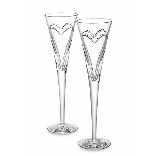 Alternate image 1 for Waterford® Wishes Love and Romance Toasting Flutes (Set of 2)