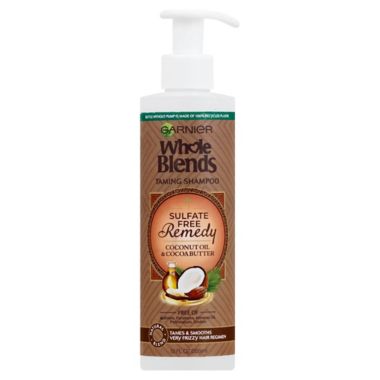 Garnier Whole Blends&trade; Coconut Oil and Cocoa Butter 12 fl. oz. Taming Shampoo. View a larger version of this product image.