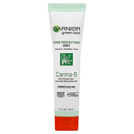 Alternate image 1 for Garnier Foaming Green Labs Canna-B Pore Perfecting 3-in-1 Cleanser