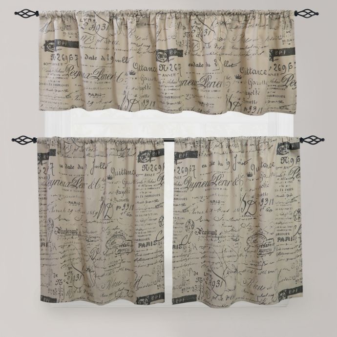 Script Caf Eacute Window Curtain Tier Pair Bed Bath Beyond