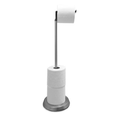 brushed chrome toilet roll holder