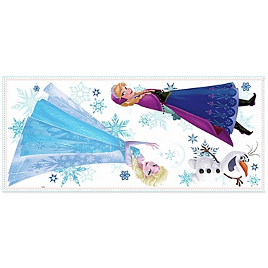 York Wallcoverings Disney&reg; &quot;Frozen&quot; Anna, Elsa, and Olaf Peel and Stick Giant Wall Decals. View a larger version of this product image.