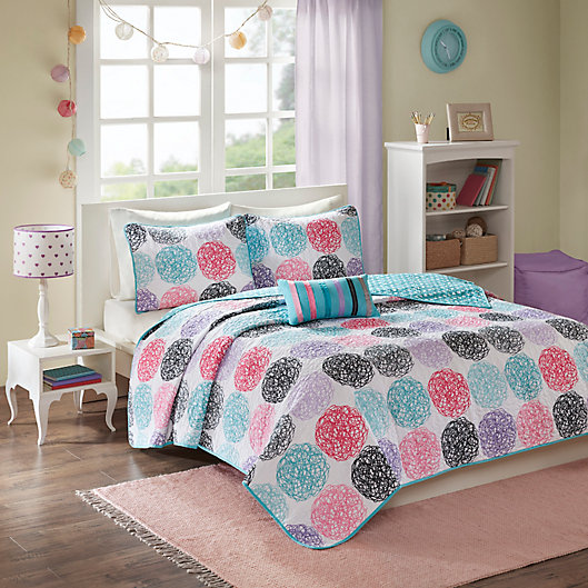 Alternate image 1 for Mi Zone Carly Twin/Twin XL Coverlet Set in Purple