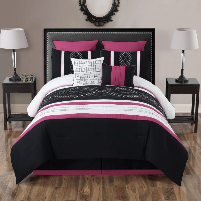 Mila 8-Piece Comforter Set | Bed Bath and Beyond Canada